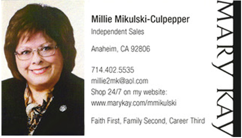 Millie Mikulski-Culpepper Mary Kay Consultant