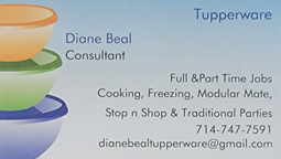 Silver Sponsor Tupperware Diane Beal