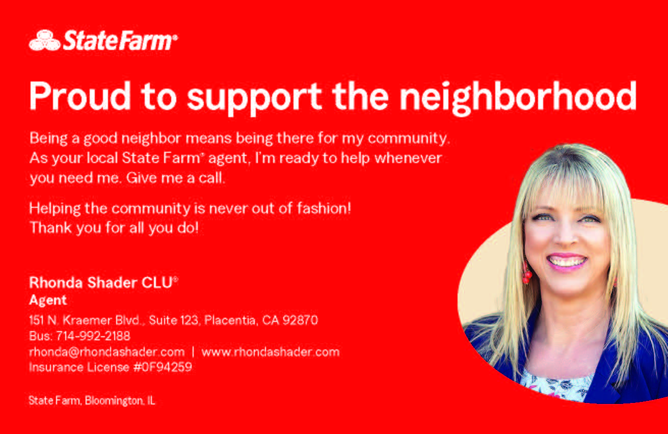 Rhonda Shader State Farm Insurance Orange County CA