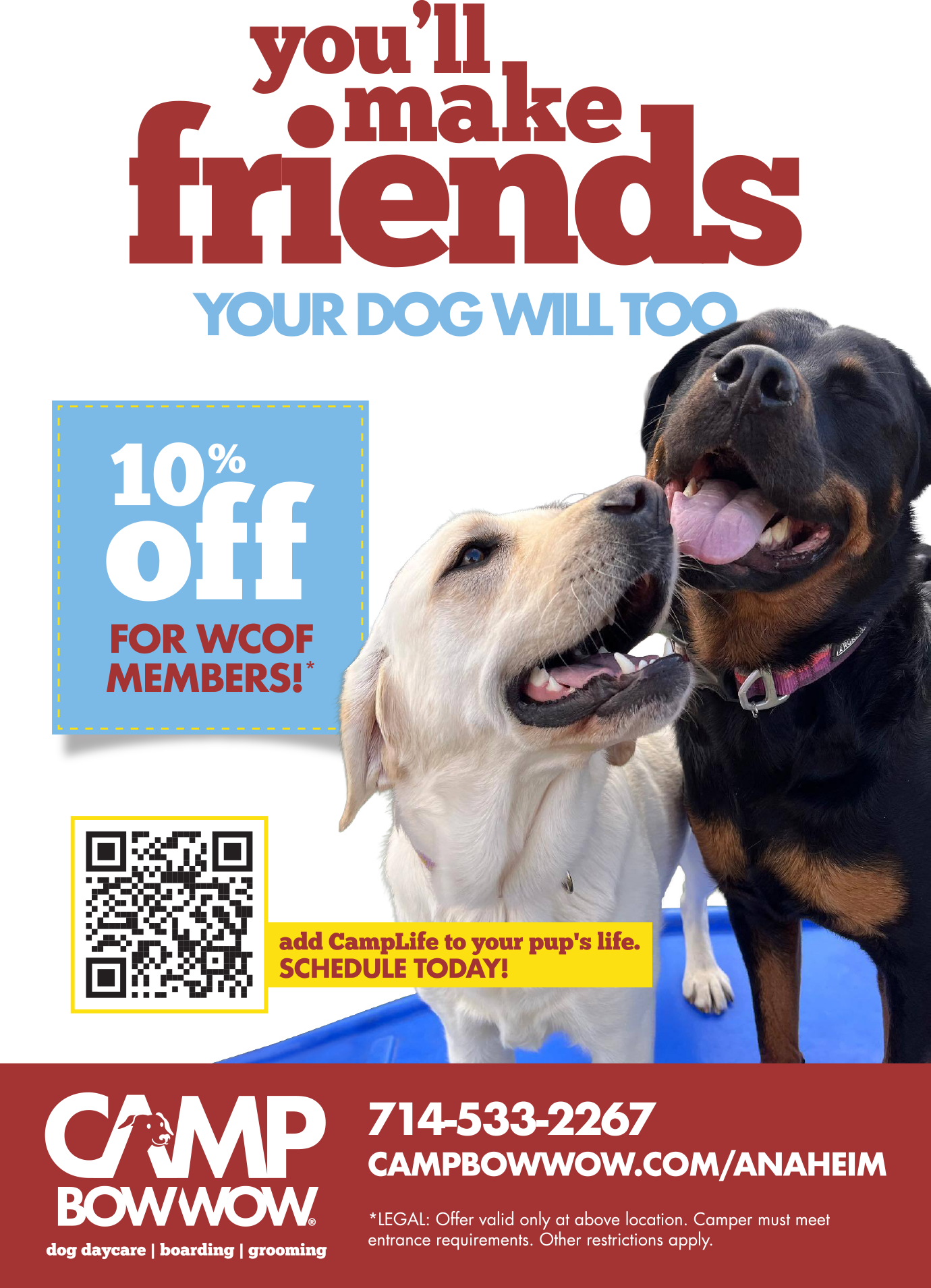 Camp Bow Wow Anaheim WCOF 2026 Sponsor