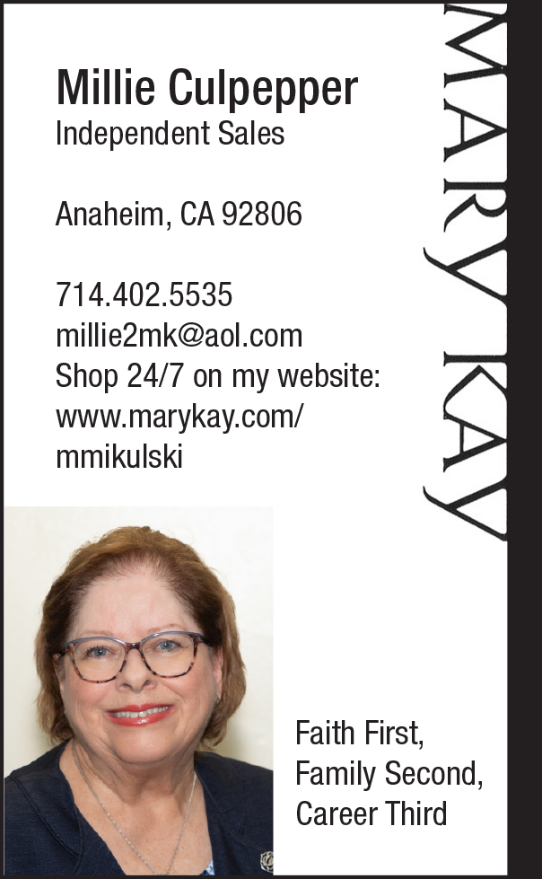 Culpepper Ad 2026 Mary Kay Cosmetics Millie Culpepper Fullerton