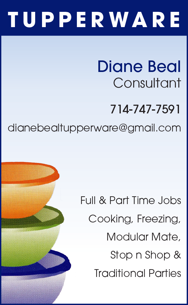 Diane Beal Ad 2026 Diane Beal -Tupperware Consultant Fullerton