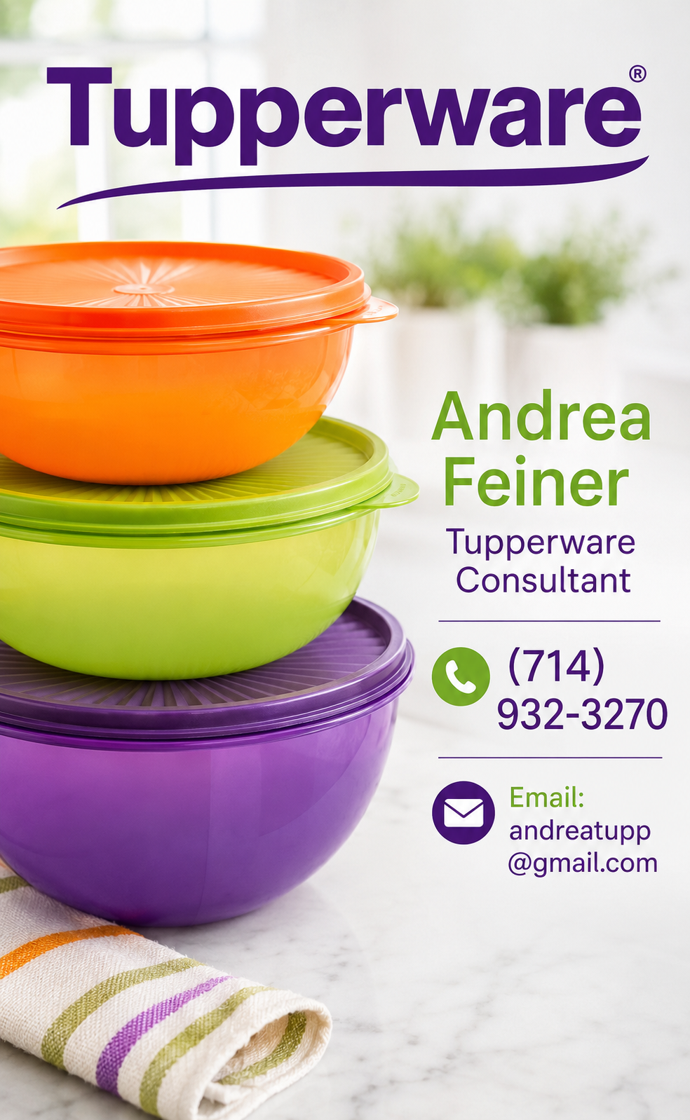 Feiner Ad Color ChatGPT Andrea Feiner Tupperware Fullerton