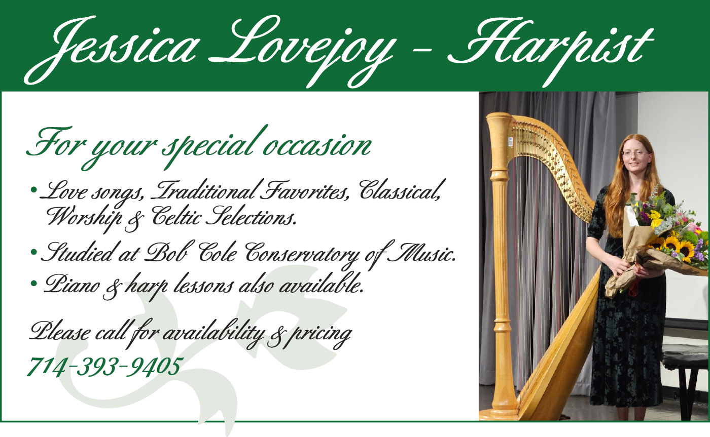 Jessica Lovejoy Ad 2026 Jessica Lovejoy Harpist