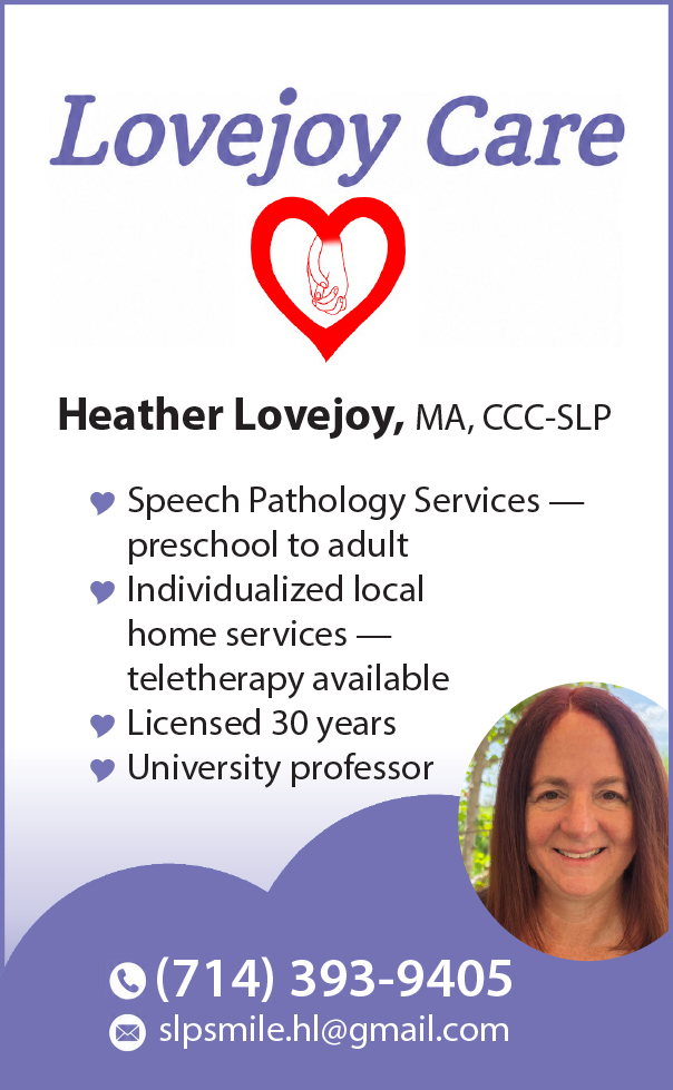 Heather Lovejoy, MA,CCC,-SLP Speech Pathology Services OC
